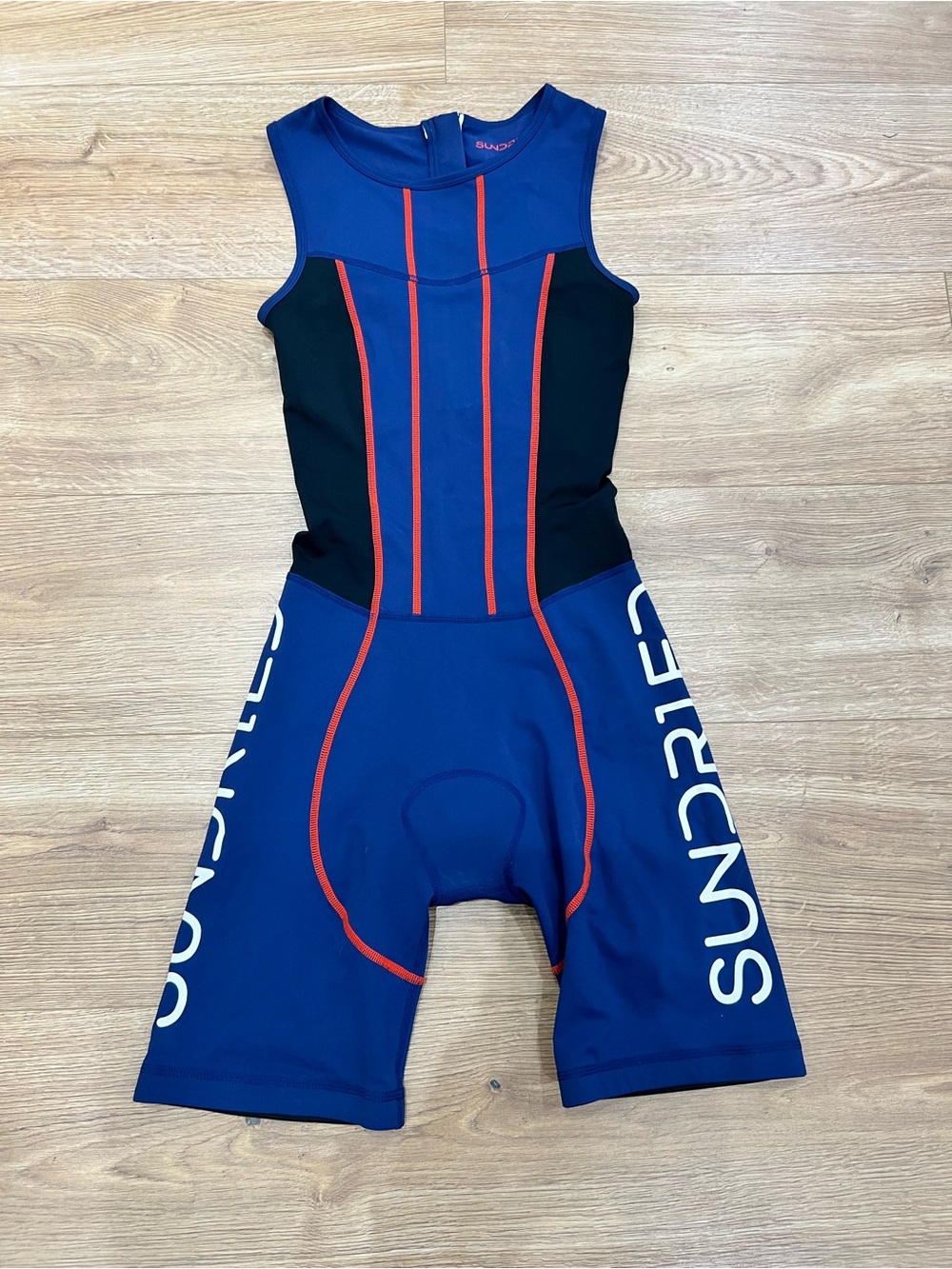 Sundried Womens Premium Padded Triathlon Tri Suit Size S Blue Red Black